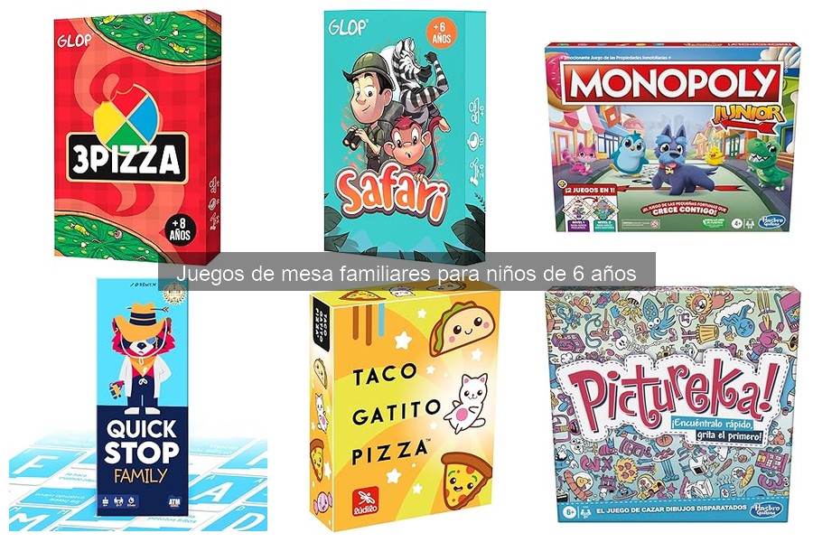 Mejores juegos de mesa para aprender en niños de 6 años