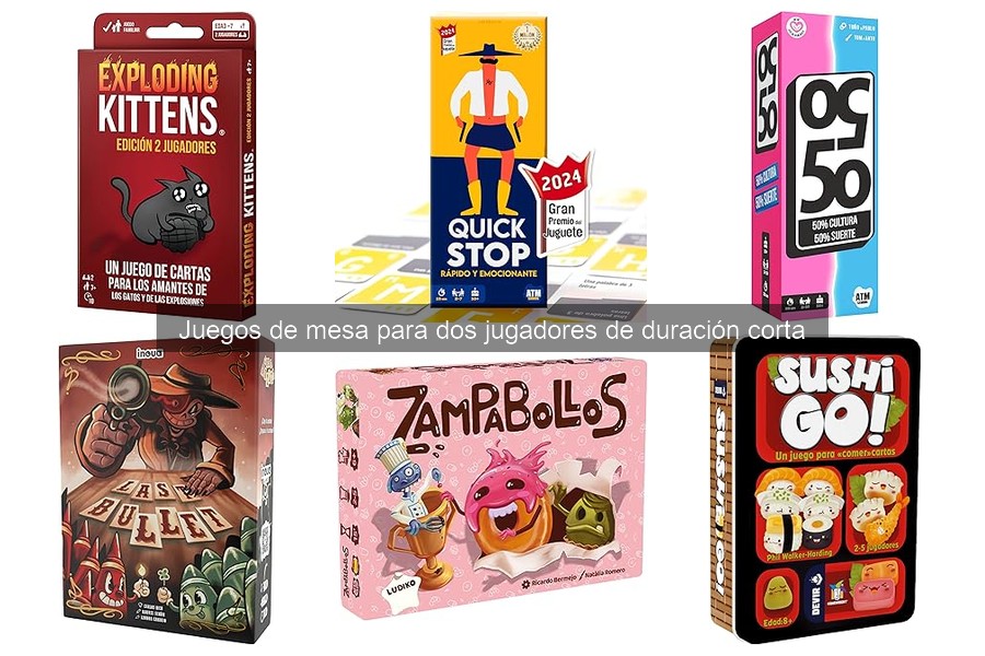Mejores juegos de mesa para dos jugadores de duración corta