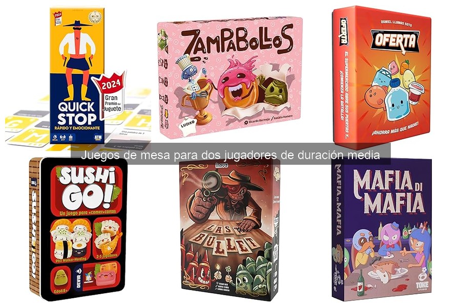 Mejores juegos de mesa para dos jugadores de duración media