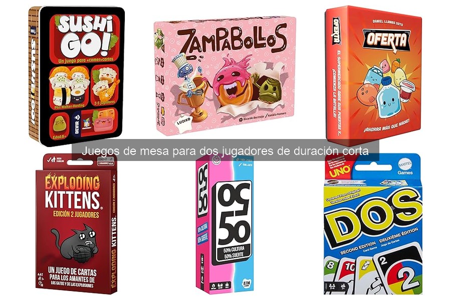 Mejores juegos de mesa para dos jugadores en vacaciones
