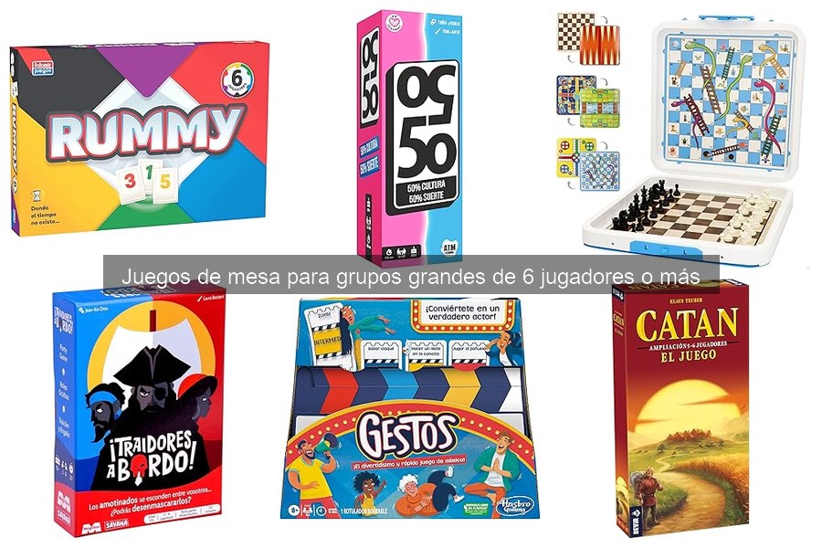 Mejores juegos de mesa para grupos grandes de 6 o más jugadores