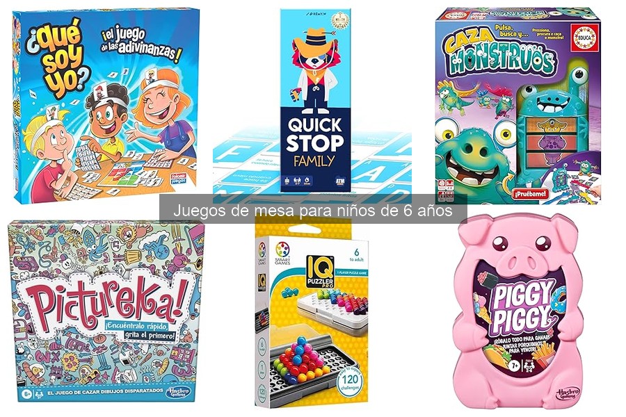 Mejores juegos de mesa para niños de 6 años