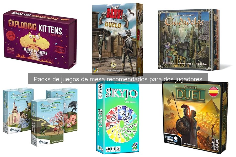 Mejores packs de juegos de mesa para dos jugadores