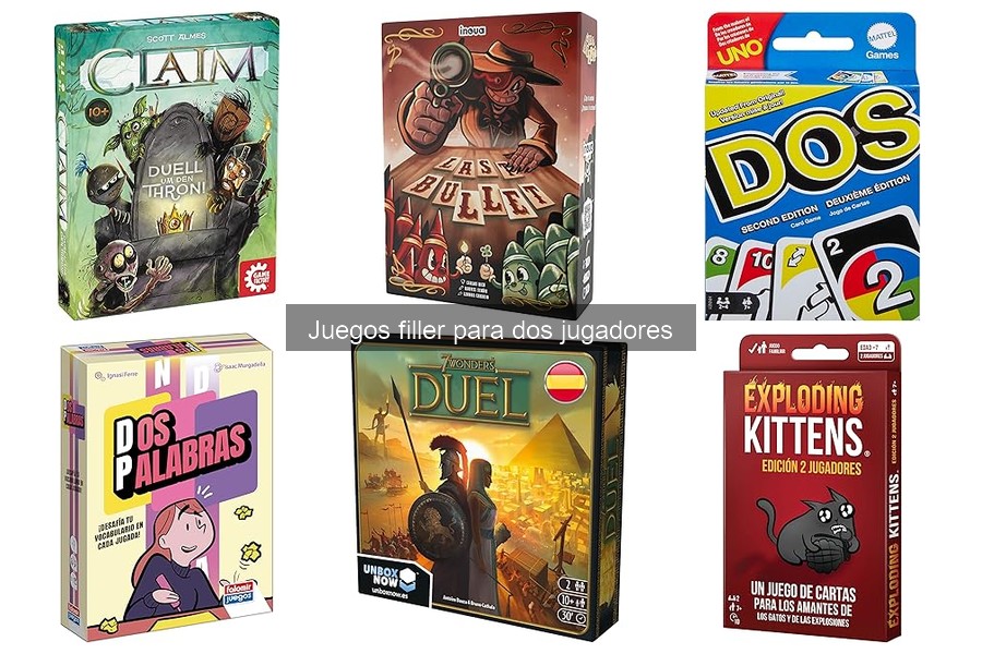 Mejores tiendas para comprar juegos filler para dos jugadores