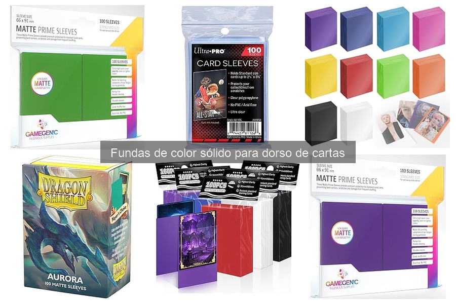 Opiniones sobre fundas de color sólido para dorso de cartas