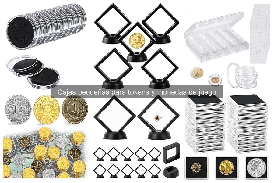 Organiza tus tokens y monedas de juego en cajas pequeñas