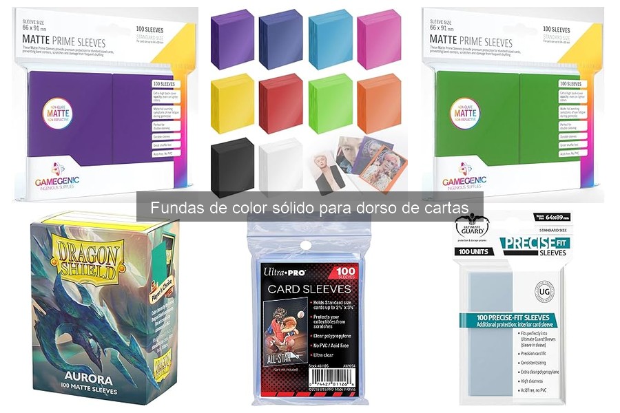 ¿Qué son las fundas de color sólido para dorso de cartas?