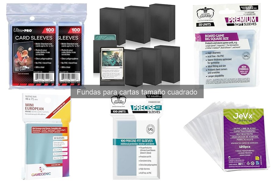 ¿Qué son las fundas para cartas tamaño cuadrado?