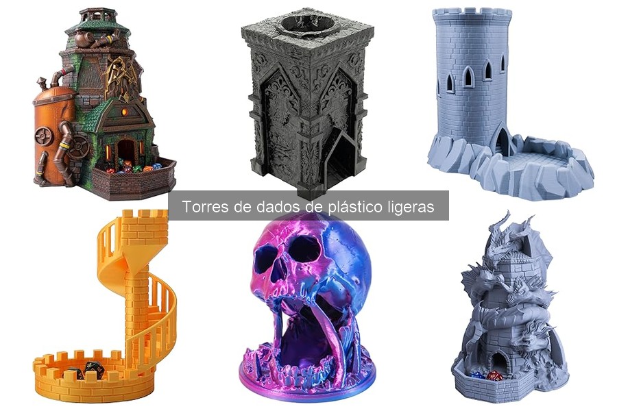 ¿Qué son las torres de dados de plástico ligeras?