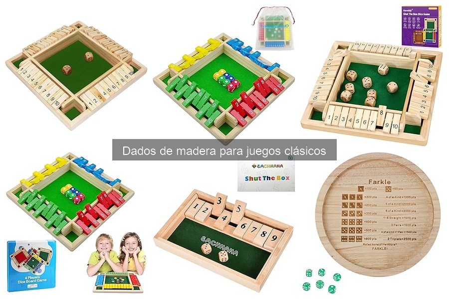 ¿Qué son los dados de madera para juegos clásicos?