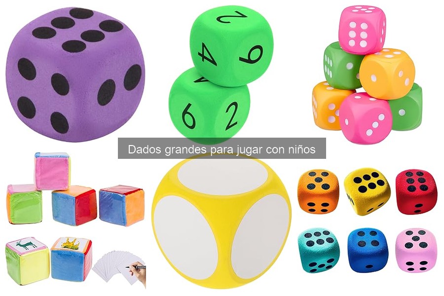 ¿Qué son los dados grandes para jugar con niños?