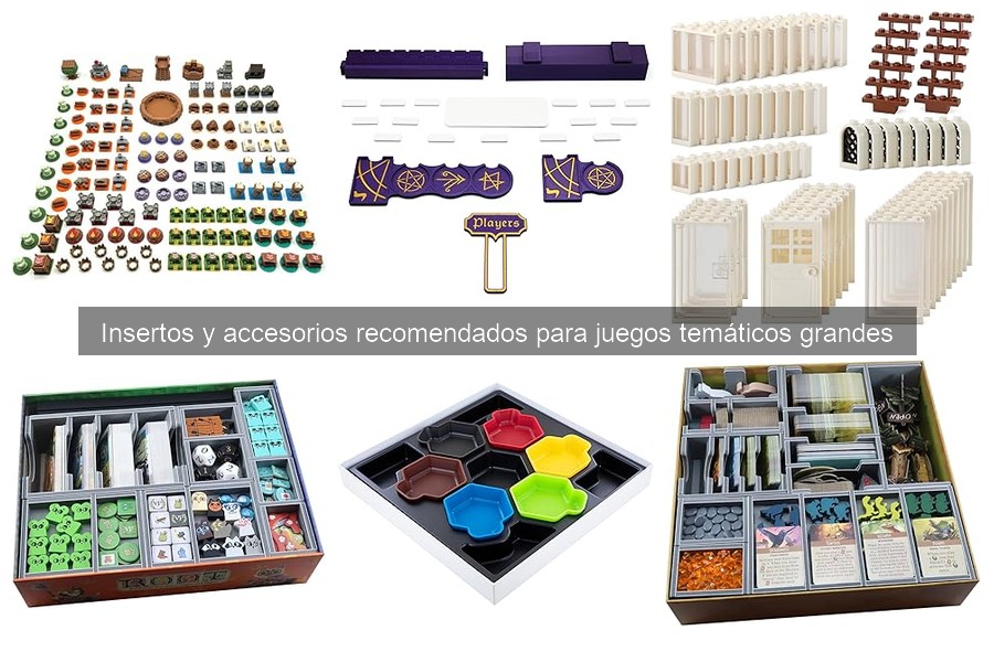 ¿Qué son los insertos para juegos de mesa temáticos grandes?