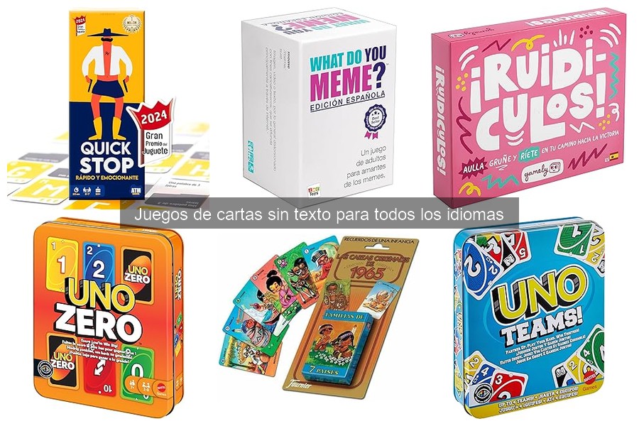 ¿Qué son los juegos de cartas sin texto? Definición y ejemplos