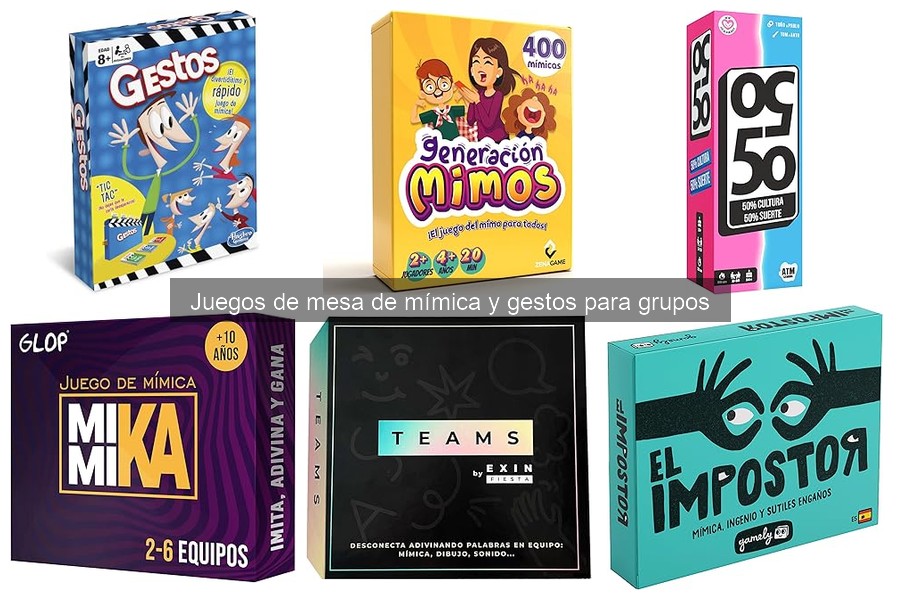 ¿Qué son los juegos de mesa de mímica y gestos?