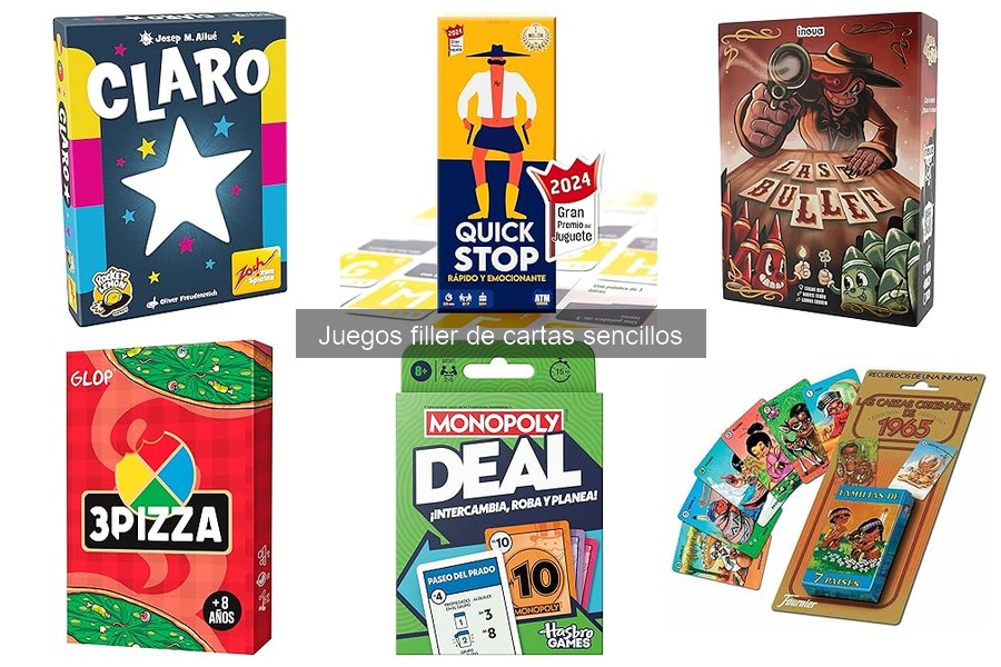¿Qué son los juegos filler de cartas sencillos?