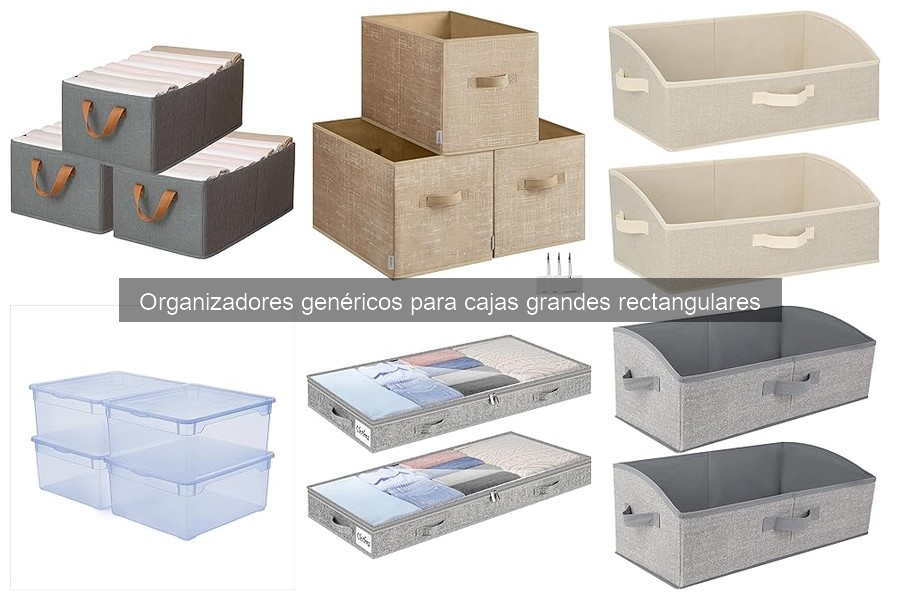 ¿Qué son los organizadores para cajas grandes rectangulares?