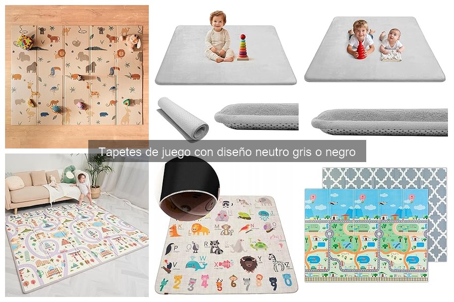 ¿Qué son los tapetes de juego grises y negros?