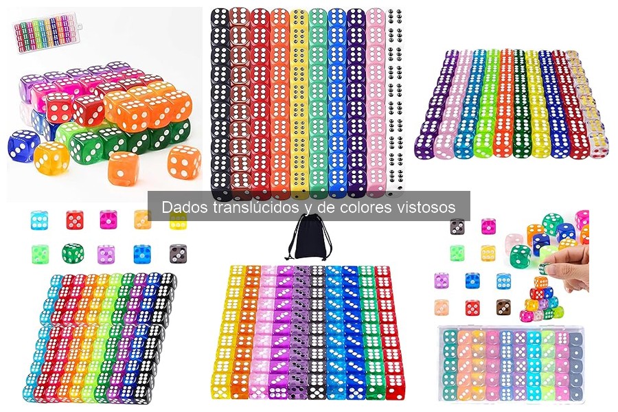 Reseñas de Dados Translúcidos de Colores Vistosos
