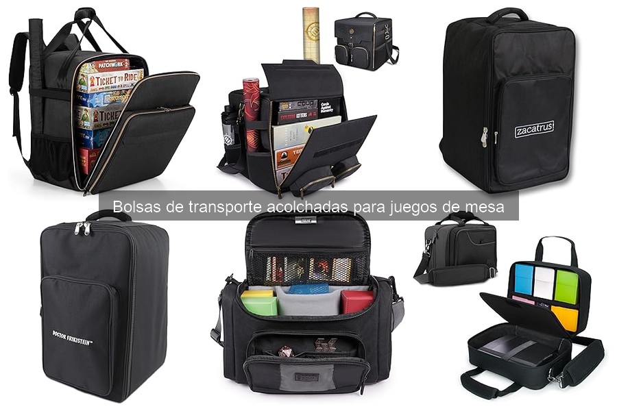 Tipos de bolsas acolchadas para transportar juegos de mesa
