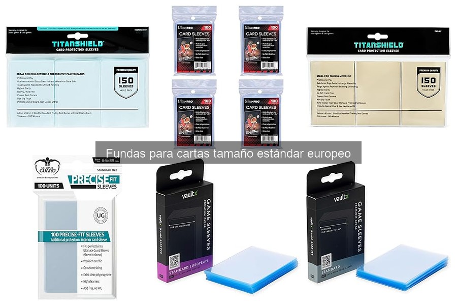 Tipos de fundas para cartas tamaño estándar europeo